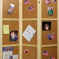 thumbnail image 3 of Contemporary Wooden 3 Panel Corkboard Room Divider, Oak Brown, 3 of 5