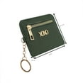 thumbnail image 5 of XOXO Women’s Mini Deep Green Saffiano Leather Key Card Id Coin Case Wallet, 5 of 5