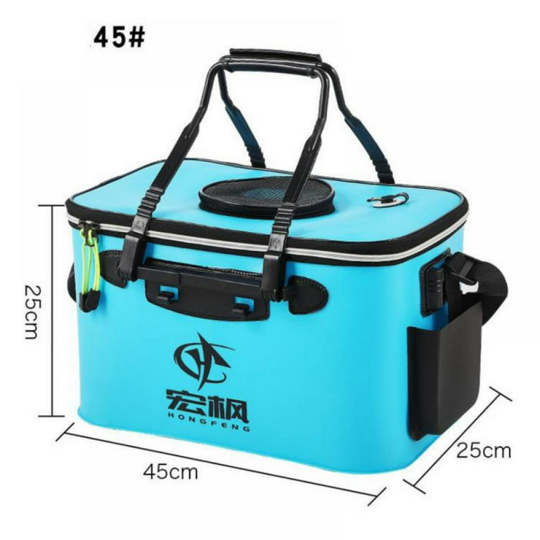 Fishing Bucket, Foldable Fish Bucket, Live Fish Container Multi-Functional  Fish Live Lures Bucket Outdoor EVA Fishing Bag for Fishing, Keep The Bait
