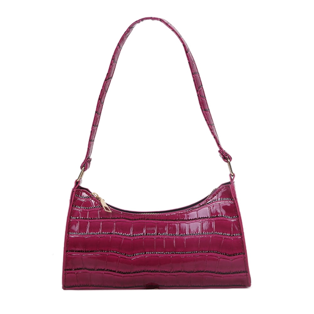BIOSA Alligator Pattern Hobos Zipper Handbag Women Vintage PU Pure