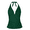 Green, variant on Women's Plunging V Neck Halter Swim Tops Shirred Tankini Top
