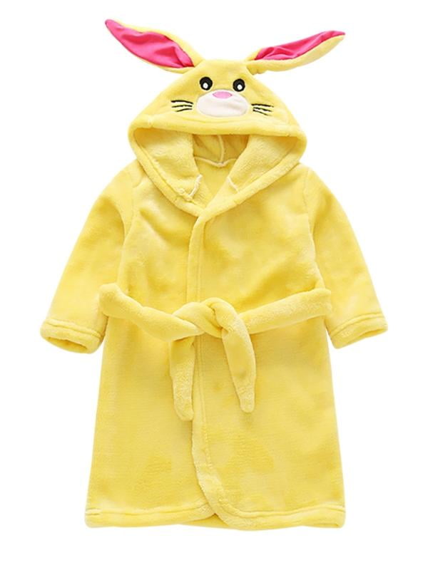 Catlerio Boys Girls Bathrobes, Toddler Kids Hooded Robe, Animal Pajamas
