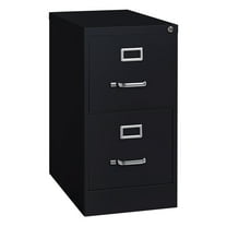 Hirsh 22" Deep 2 Drawer Letter Width Vertical File Cabinet, Commercial Grade, Black