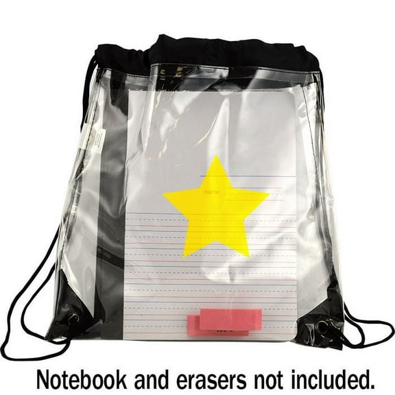 Set of 25 Clear Stadium Bags - Mini Sportpack with Star