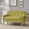 thumbnail image 2 of GDF Studio Mia Mid Century Modern Loveseat, Muted Green, 2 of 8