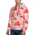 thumbnail image 3 of Lsque Cute Mushroom1 Pattern Casual Men's Hoodie,Hooded Sweatshirt with Kangaroo Pocket,Pullover Hoodie-4X-Large, 3 of 7