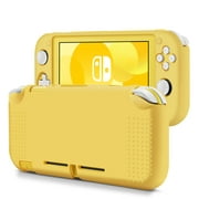 Silicone Case for Nintendo Switch Lite Full Console Skin Suit Cover Protection (Yellow) Soft Comfort Grip Enhance, Lightweight, Slim, Scratch & Shock Protector Protective Shell