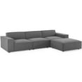 thumbnail image 2 of Modway Restore 4-Piece Modern Polyester Fabric Sectional Sofa in Charcoal, 2 of 12