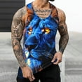 thumbnail image 2 of ZCFZJW Men's Quick Dry Sport Tank Top for Bodybuilding Gym Athletic Jogging Running,Cute 3D Animal Print Fitness Training Workout Sleeveless Shirts Multicolor#02 XL, 2 of 7