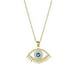 thumbnail image 1 of Collar de circonio con incrustaciones de cobre para mujer, collar con colgante de ojo de diablo de acero inoxidable, collar de mal de ojo, 1 of 5