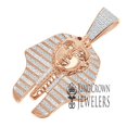thumbnail image 2 of Egyptian Pharaoh King Tut Real Diamonds Pendent 10K Rose Gold Finish Charm 2'', 2 of 3