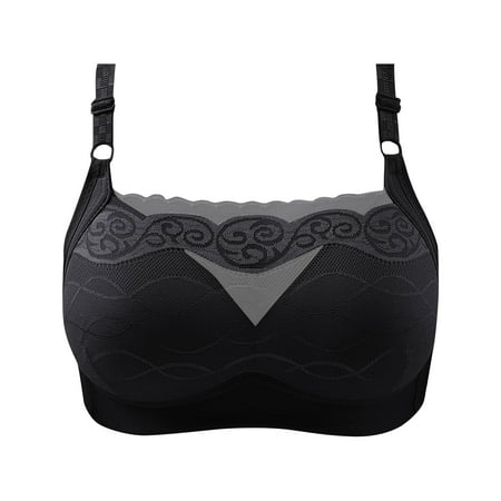 

BIZIZA Women BraAdjustable Straps Support Bras Push Up 18 Hour Comfort Women s Bralette Black 38