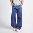 thumbnail image 2 of GINGTTO Men's Loose Fit Stretch Denim Jeans Lightweight Breathable All-Day Comfort Casual Trousers, 2 of 11