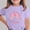 Purple, variant on ITSAME Girls T-Shirt, Crewneck Mother's Day Print Short Sleeve Fashion Casual Tops for Kids Pink Size 14-15T