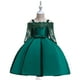 thumbnail image 2 of Vestido Para Niñas, Ropa Para Niñas Pequeñas, Encaje Bordado De Color Sólido, Manga Corta, Lazo, Vestido De Fiesta De Cumpleaños, Vestidos Para Niños, Verde Odeerbi  LM103-3649, 2 of 9
