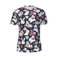 thumbnail image 5 of Wukai Rabbit And Rose Print Men's Short-Sleeved Mesh T-Shirt,Quick-Dry Short Sleeve Workout T-Shirt-6X-Large, 5 of 8