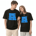 thumbnail image 2 of Heavy On The Thank You God Graphic Tee for Men and Women Blue Bubble Letter Christian Cotton Short Sleeve T Shirt, 2 of 6