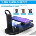 thumbnail image 3 of Wireless Charger,4 in 1 Wireless Charger Stand,Charging Station for Multiple Devices,Qi Fast Wireless Charging Dock Compatible for iWatch 6/SE/5/4,Airpods Pro/2,iPhone 12/11/Xs/XR/X/8 (Black), 3 of 9