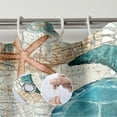thumbnail image 6 of Extra Long Sea Turtle Shower Curtain 72 x 84 Inch, Ocean Turtle Shower Curtains for Bathroom, Nautical Theme Shower Curtain with 12 Hooks, 6 of 6