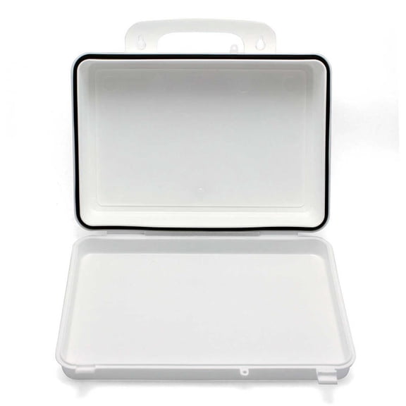 Kemp USA 13" White and Black 24-Unit Plastic Box with Empty Gasket