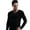 BLACK-TOP, variant on Men's Thermal Underwear Top Long Sleeve Slim Fit V-Neck Base Layer Shirt for Winter, Gray, Size L, 1ea
