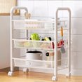 thumbnail image 4 of Organizadores de armario y almacenamiento, carrito de almacenamiento rodante de 3 niveles, organizador de baño, carrito de lavandería, estantería móvil, multiusos para cocina, baño, espacios estrechos, 4 of 6