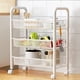 thumbnail image 4 of Organizadores de armario y almacenamiento, carrito de almacenamiento rodante de 3 niveles, organizador de baño, carrito de lavandería, estantería móvil, multiusos para cocina, baño, espacios estrechos, 4 of 6