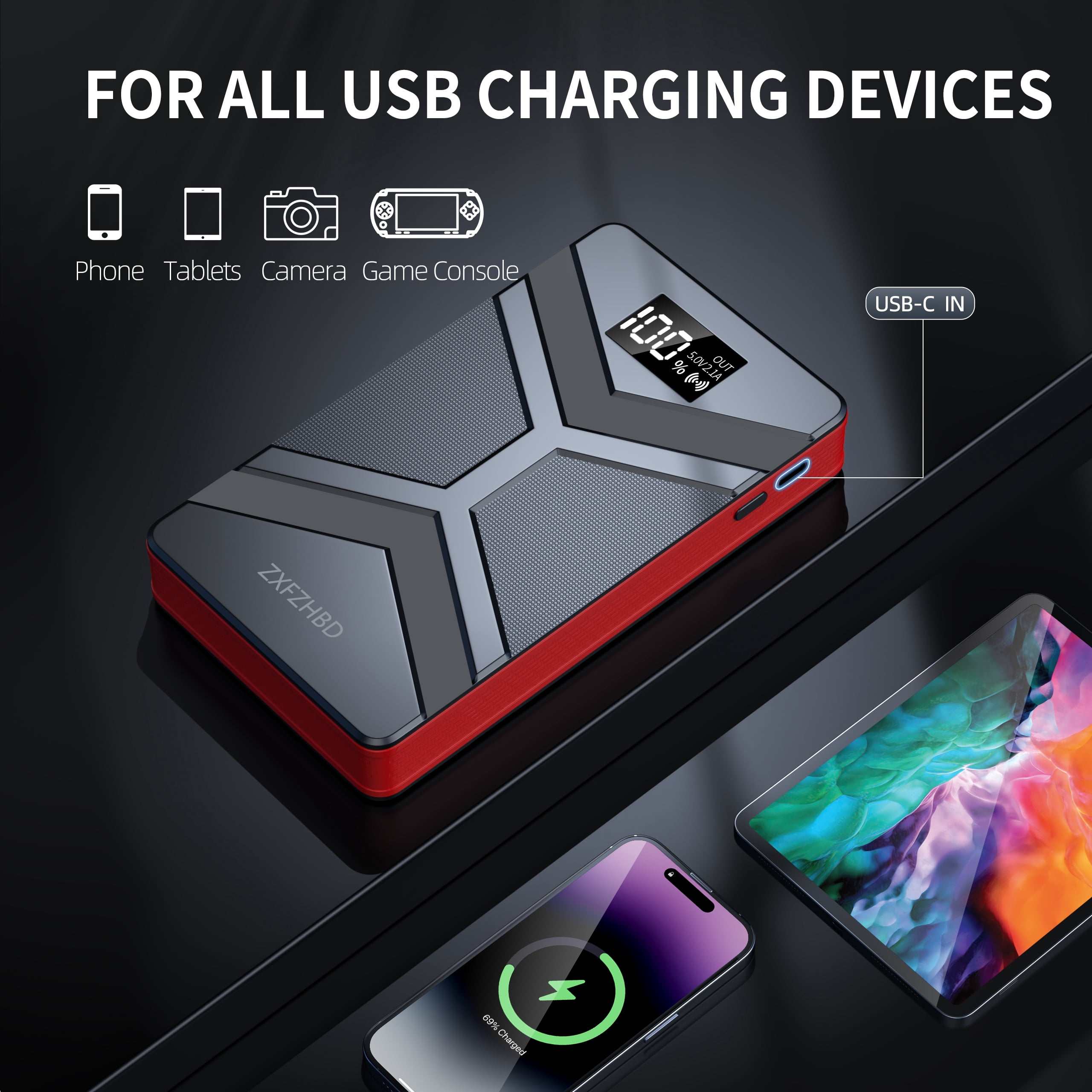 Car Jump Starter 1500A Car Battery Jump Starter Battery Pack, for Up to 6.0L Gasoline and 3.0L Diesel Engines,Portable 12V Jump Box with USB Ports, 3 Modes LED Flash Light, Black