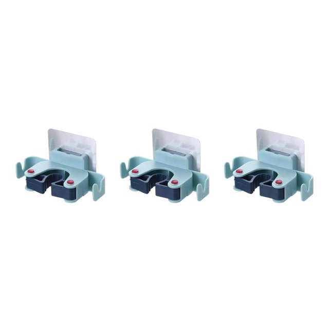Yuarrent Estante de escoba para fregona, colgador de almacenamiento autoadhesivo antideslizante sin perforaciones, organizador de cuarto de Type4 NO4