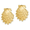 thumbnail image 2 of FJC Finejewelers 14k Yellow Gold Lion's Paw Shell Post Earrings, 2 of 3
