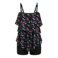 thumbnail image 5 of yueewhu Women's Tankini Swimsuits with Shorts Ruffled Tummy Control Bathing Suits Modest 2026 Swimwear (Multicolour, XXL), 5 of 8