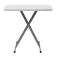 thumbnail image 3 of IVV 30x20in Folding Table, White Indoor/Outdoor Utility Table, Height Adjustable, Snack Table Sofa Side Table, Space Saving, White, 3 of 9