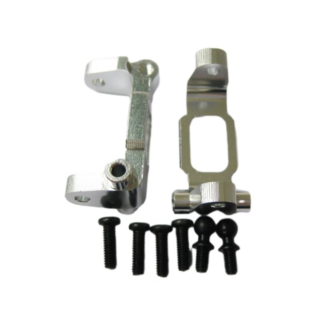 Xingzhi Aluminum Alloy Front Hub Carrier L/R For RC 1/18 Hobbico Dromida Materials Aluminum Alloy Front Hub Carrier L/R For RC Silver 1Set
