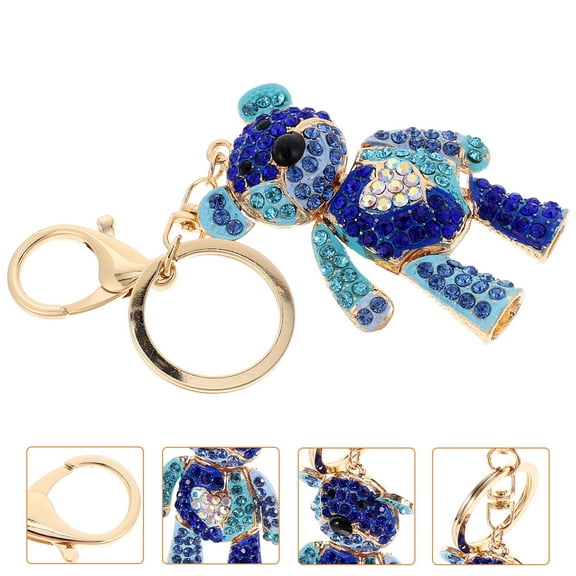 TINKSKY Kawaii Keychain Blue Metal 1Pack Key Attachment Cartoon Style Fashion Accessory