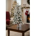 thumbnail image 4 of Melrose LED Flocked Alpine Pencil Tree with Metal Base 3'H, 4 of 4