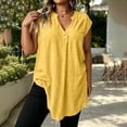 thumbnail image 4 of cfhntfmh Women's Plus Size Oversized Tops Summer Cap Sleeve T Shirts V Neck Dressy Casual Vacation Blouses Fashion Boho Clothes, 4 of 7