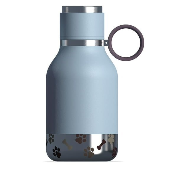 ASOBU 33-Oz. Insulated Water Bottle with Removable Dog Bowl, Blue