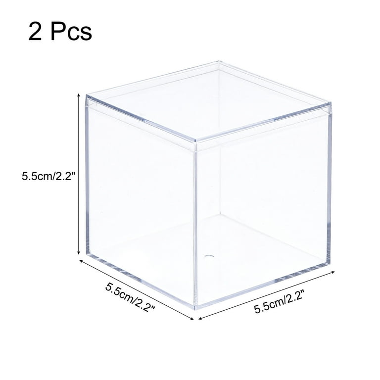 Uxcell Clear Acrylic Plastic Storage Box Square Display Case with