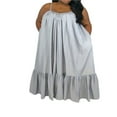 thumbnail image 2 of Robe Longue d'Été Décontractée et Fluide pour Femmes avec Poche, Bretelles Spaghetti, Encolure Dégagée, Ample, pour la Plage, 2 of 6