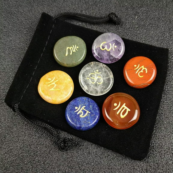 GKNET Seven Chakra Healing Stones Sets Natural Crystal Reiki Spirituality Energy Stone