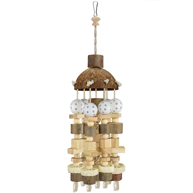 Bloques de madera colgantes Wdftyju para loros 20.8 pulgadas accesorios de salud