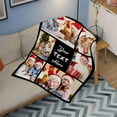 thumbnail image 3 of Custom Blanket with Photo Texts Personalized Blankets and Throws Customized Happy Birthday Gifts for Women Men Dad Mom Wife Husband Grandma Grandpa Sister Daughter Son Best Friend Blankets, 3 of 5