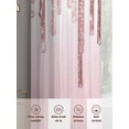 thumbnail image 6 of Pink Glowing Fluid Sheer Curtains 96 Inch Length 2 Panels Set, Romantic Modern Droplet Voile Window Treatment Semi Sheer Long Curtains Drapes for Bedroom/Living Room/Kitchen 52"x96"x2, 6 of 7