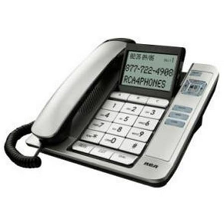 Desktop Phone - Silver Corded Desktop Phone Caller Id Speaker
