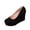 Black, variant on Womens Pumps Platform Wedge Round Toe Slip-on Chunky Block High Heel Dress Shoes Sandals