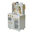 thumbnail image 3 of Teamson Kids Little Chef Memphis Play Kitchen with 16 Accessories, Gray/Gold, 3 of 13