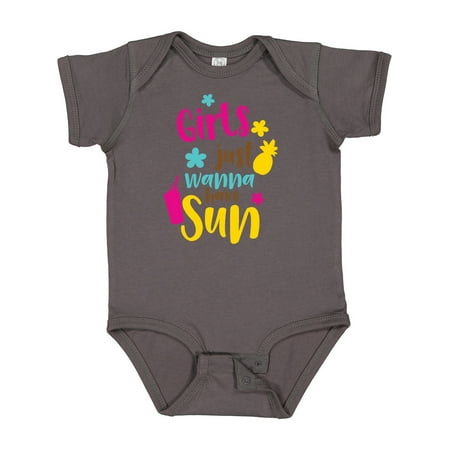 

Inktastic Girls Just Wanna Have Sun Pineapple Cocktail Gift Baby Girl Bodysuit