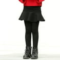thumbnail image 4 of FAOWME Toddler Trendy Girls Leggings Skirt Ruffle Skirt Pants Kids Black 5-6 Years, 4 of 6