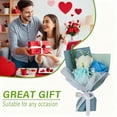 thumbnail image 4 of Mini Fake Rose Bouquet - Blue Roses Artificial Flowers, Long-lasting Everlasting Floral Decor, Symbolizing Unfading Companionship & Romance, 4 of 6