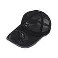 thumbnail image 4 of Sombreros con visera solar y ventilador de refrigeración, protección para el verano, transpirables y desmontables. negro, 4 of 9